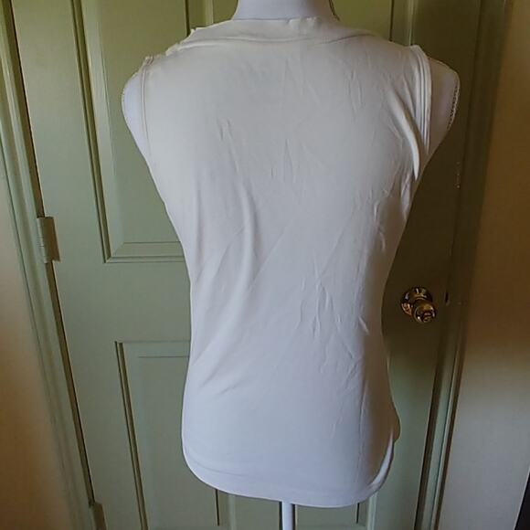Talbots Petite Small Sleeveless Ruffled Top - Picture 3 of 4